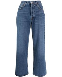 Agolde - High Waist Cropped Jeans - Lyst