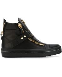 Giuseppe Zanotti - Ben Leather High-Top Sneakers - Lyst
