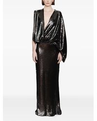 Christopher Esber - Opaline Sequin Swaddled V-Neck Gown - Lyst