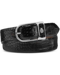 Billionaire - Crocodile-Embossed Leather Belt - Lyst