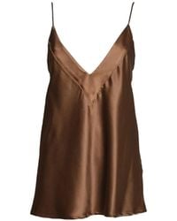 SOLOTRE - Satin-Finish V-Neck Camisole Top - Lyst