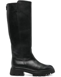 Gabor - Lug-Sole Zip Leather Boots - Lyst