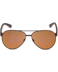 Lacoste - Logo-Plaque Pilot-Frame Sunglasses - Lyst