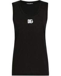 Dolce & Gabbana - Dg Logo Tank Top - Lyst