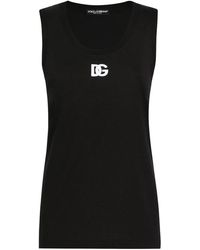 Dolce & Gabbana - Dg Logo Tank Top - Lyst