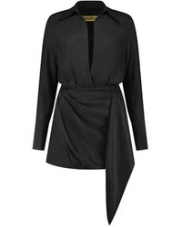 GAUGE81 - Gravia Draped Silk Mini Dress - Women's - Cupro/acetate/silk - Lyst