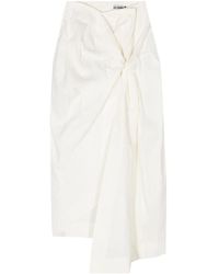 Issey Miyake - Gonna Midi Asimmetrica - Lyst