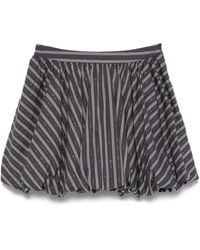 Sandro - Falda corta a rayas - Lyst
