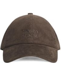 Maison Kitsuné - Paris Corduroy Embroidered Baseball Cap - Lyst