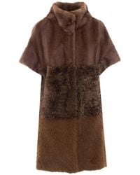 Bully - Faux-Fur Short-Sleeve Coat - Lyst