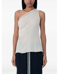 Rick Owens - Asymmetric Draped Top - Lyst
