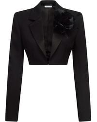 Area - Flower Corsage Cropped Blazer - Lyst
