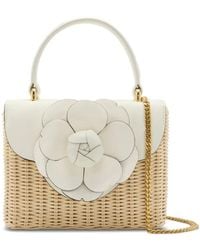 Oscar de la Renta - Flower-Appliqué Tote Bag - Lyst