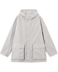 Stone Island - David Light-Tc Hooded Logo-Patch Jacket - Lyst