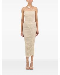 Maygel Coronel - Muralla Flower-Detail Ruched Dress - Lyst