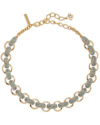 Oscar de la Renta - Pavé-crystal Link Necklace - Lyst