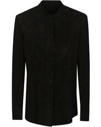 Salvatore Santoro - Chemise En Daim À Boutonnière - Lyst