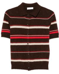 Roberto Collina - Camisa De Manga Corta A Rayas - Lyst
