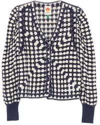 FARM Rio - Crochet-Knit Buttoned Cardigan - Lyst