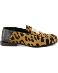 Givenchy - Leopard-Print Leather Loafers - Lyst