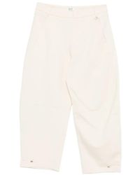 Liu Jo - Logo-Plaque Cropped Trousers - Lyst