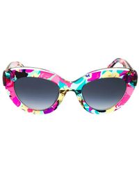 Kate Spade - Capri Floral-Print Cat-Eye Sunglasses - Lyst