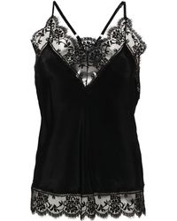 ERMANNO FIRENZE - Floral-lace Crepe Tank Top - Lyst