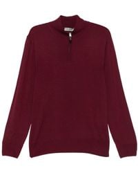 Canali - Maglione A Collo Alto Con Zip - Lyst