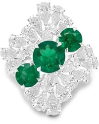 HYT Jewelry - Emerald And Diamond Ring - Lyst