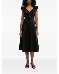 Twinset - Ruffled-Trim Cut-Out Dress - Lyst