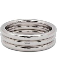 Eddie Borgo - Bracelets Joncs À Design Cylindrique (Lot De Trois) - Lyst