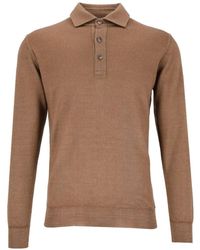 Fedeli - Fine-Knit Polo Sweater - Lyst