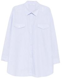 Patrizia Pepe - Pinstriped Cotton Shirt Dress - Lyst