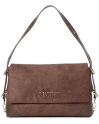 Love Moschino - Logo-Plaque Suede-Effect Shoulder Bag - Lyst