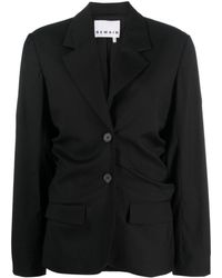 Remain - Ruched Single Breasted Blazer - Lyst