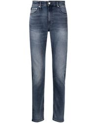 Calvin Klein - Straight-Leg-Jeans mit Logo-Patch - Lyst