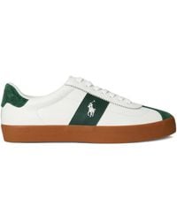 Polo Ralph Lauren - Suede-Panels Leather Sneakers - Lyst