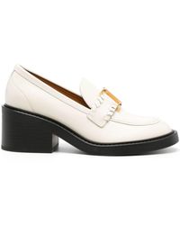 Chloé - Marcie 60mm Leather Loafer Pumps - Lyst