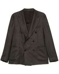 Tagliatore - Doppelreihiger Blazer Mit Aufgesetzter Tasche - Lyst