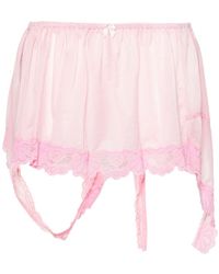 all in - Lace-trim Mini Skirt - Lyst