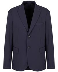 Emporio Armani - Travel Essentials Single-Breasted Blazer - Lyst