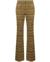 Alessandra Rich - Graphic-Print Tailored Trousers - Lyst
