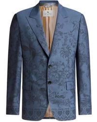 Etro - Wollen Blazer Met Jacquard - Lyst