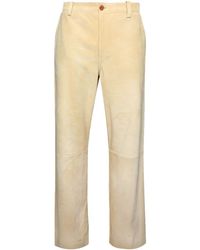 Marni - Wide-leg Suede Trousers - Lyst