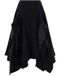 Yohji Yamamoto - Ruffled Panelled Skirt - Lyst