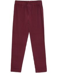 Homme Plissé Issey Miyake - Pleated Straight Leg Trousers - Lyst