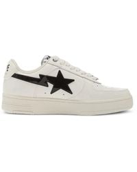 A Bathing Ape - Bape Sta Patent-Leather Sneakers - Lyst