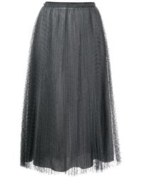 RED Valentino - Point D'Esprit Midi Skirt - Lyst