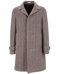 Al Duca d'Aosta - Herringbone Single-Breasted Coat - Lyst