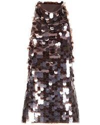 P.A.R.O.S.H. - Sequin-Embellished Open-Back Top - Lyst